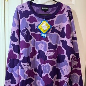 NERMAL CAMO SWEATER (PURPLE CAMO) Size Large
